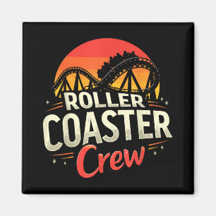 Aimant Funny Roller Dessous de verre Crew Amusement Park