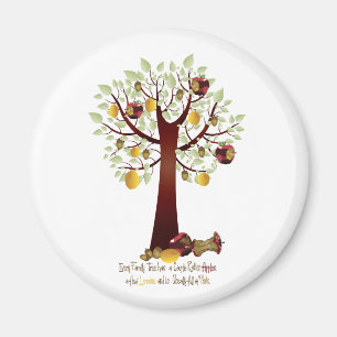 Aimant Funny Rotten Apple Family Tree