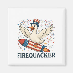 Aimant Funny Rubber Duck USA Patriotic Firequacker 4e