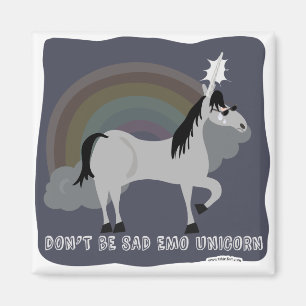 Aimant Funny Sad Emo Unicorn