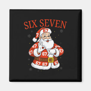 Aimant Funny Santa 67 Six Seven Mème Noël Vacances Te