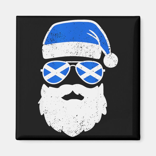 Aimant Funny Scottish Christmas Pajama Funny Matching Fam (Devant)