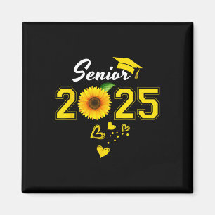 Aimant Funny Senior 2025 Funny Graduation Tournesol Cl de