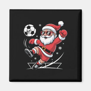 Aimant Funny Soccer Santa 67 Meme Noël Xmas Pyjamas 