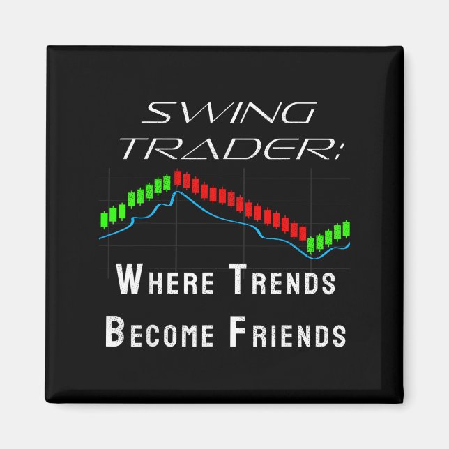 Aimant Funny Swing Trader Trading Stock Market  (Devant)