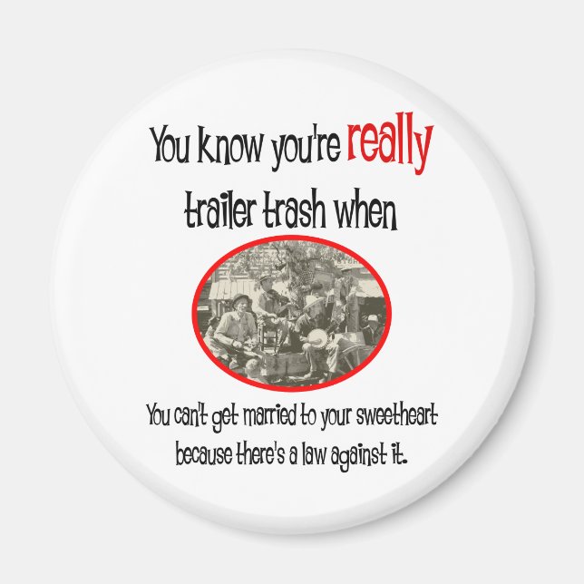 Aimant Funny Trailer Park (Devant)