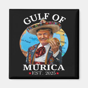Aimant Funny Trump Chemise Golfe De Murica Est 2025 Trump