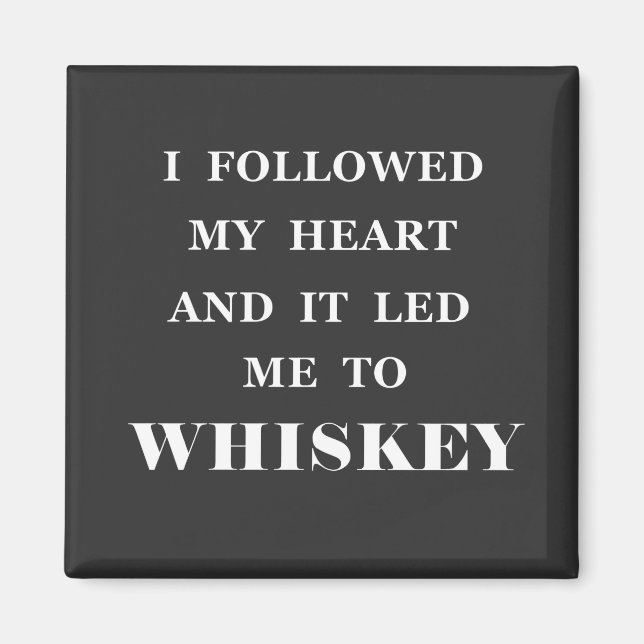 Aimant Funny whisky cite les paroles de whisky humour (Devant)