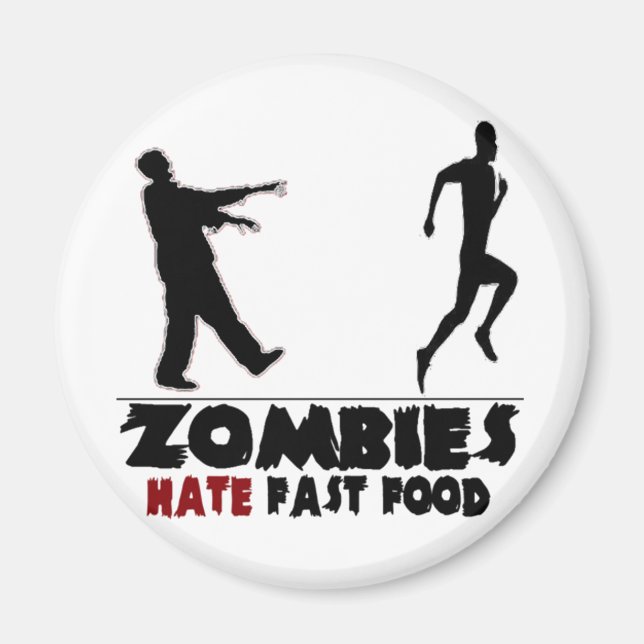 Aimant Funny Zombies Restauration rapide (Devant)