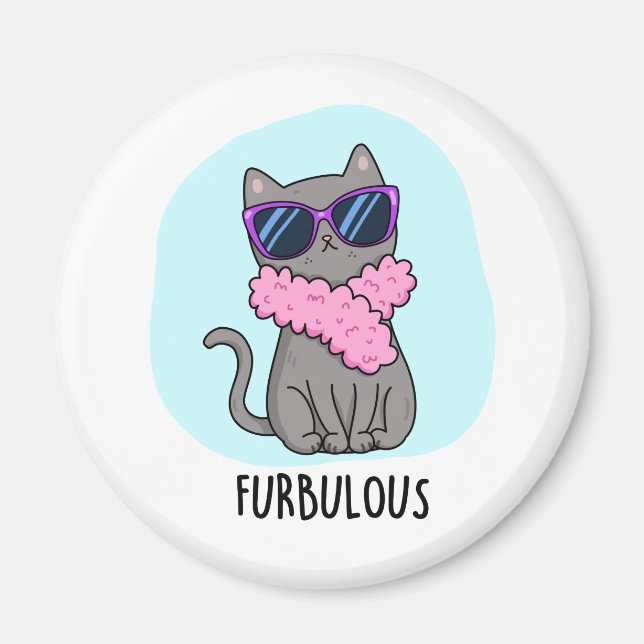 Aimant Furbulant Funny Élégant jeu de chat (Devant)