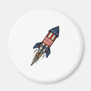 Aimant Fusée Patriot 4 juillet Conception de feux d'artif