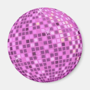 Aimant FUSHIA Disco-ball-on-black-arrière - plan