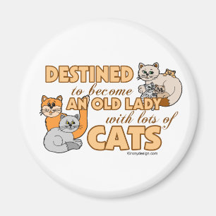 Aimant Future Madame folle Funny Saying Design de chat