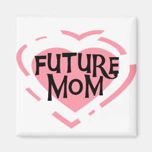 Aimant Future Mom Pink Heart Tshirts et cadeaux
