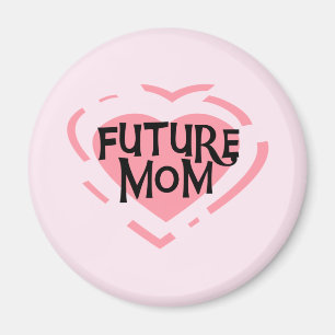 Aimant Future Mom Pink Heart Tshirts et cadeaux