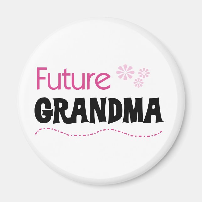 Aimant Futurs tee-shirts et cadeaux grand-mère (Devant)