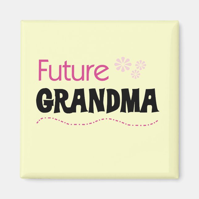 Aimant Futurs tee-shirts et cadeaux grand-mère (Devant)