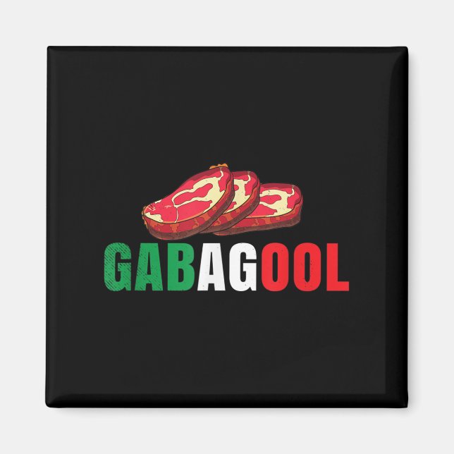 Aimant Gabagool Cacola Meat New Jersey Italian Pride Gift (Devant)