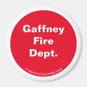 Aimant Gaffney Fire Dept. Rouge/Blanc
