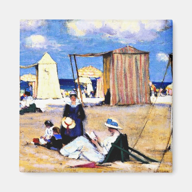 Aimant Gagnon - La plage de Dinard, art (Devant)