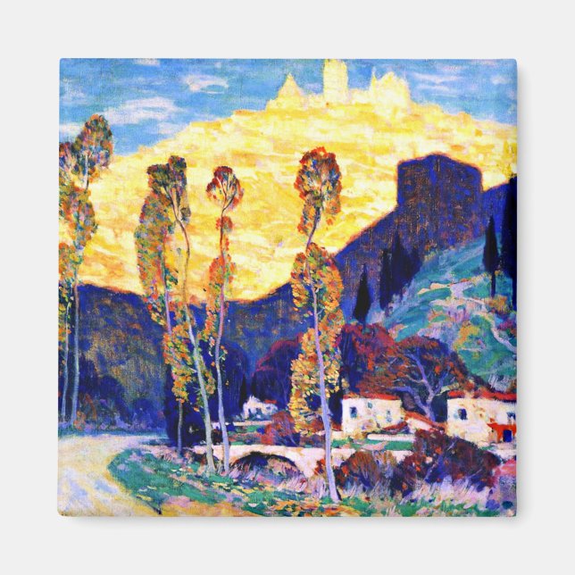 Aimant Gagnon - Soirée, Sienne - célèbre peinture (Devant)