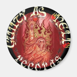 Aimant GAHR Red avec logo noir