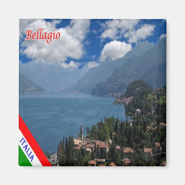 Aimant GAL017 BELLAGIO, Lac de Côme, Italie, Frigo (Devant)