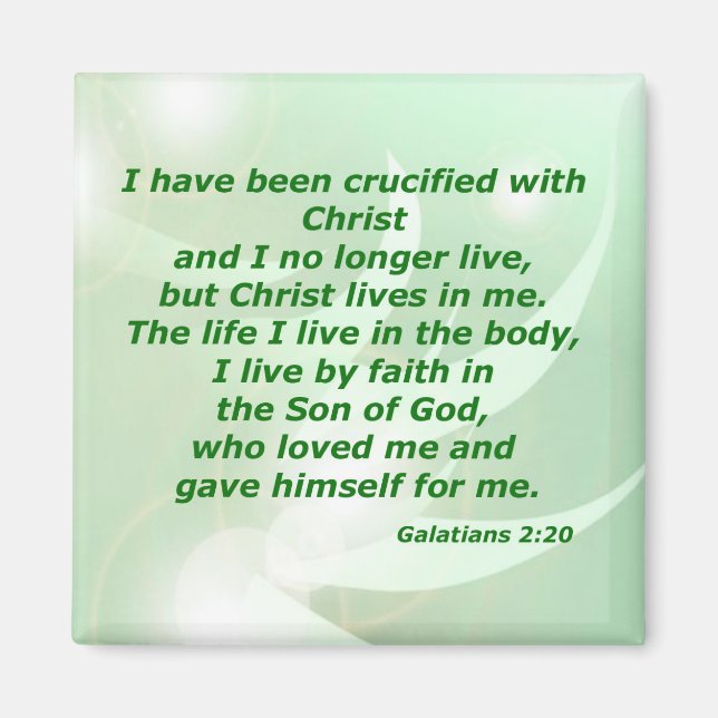 Aimant Galates 2:20 (Devant)