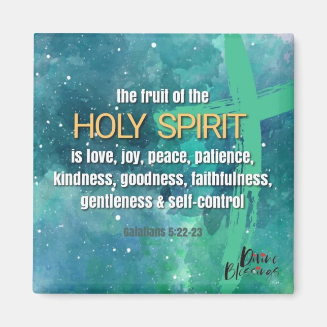 Aimant Galates 5:22-23 Le Fruit de l'Esprit Saint (Devant)