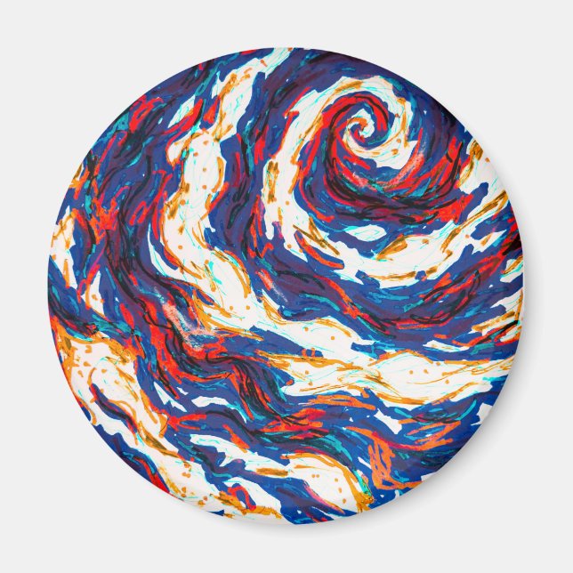 Aimant Galaxie spirale violette (Devant)