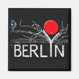 Aimant Galerie de côté est, mur de Berlin, Barbelé/Su