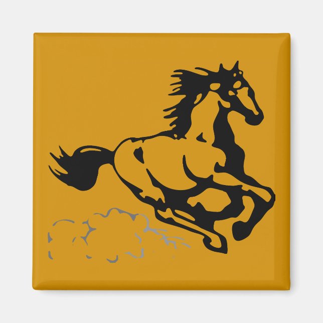 Aimant Galloping Horse sauvage et libre (Devant)