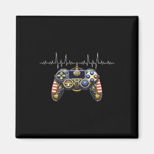 Aimant Gamer Heartbeat Design - Contrôleur de jeu Ecg Lin