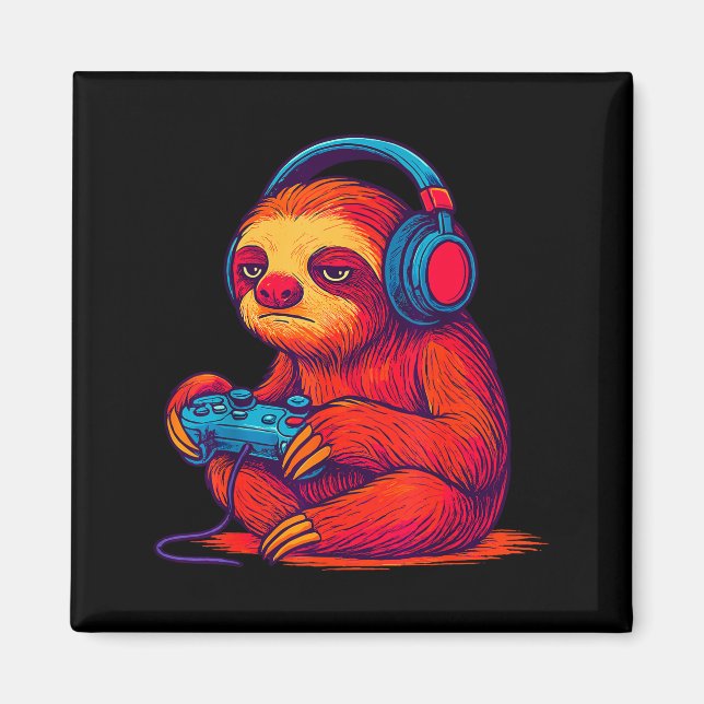 Aimant Gamer Sloth  (Devant)