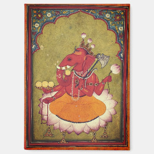 Aimant Ganesha sur le point de jeter son lotus