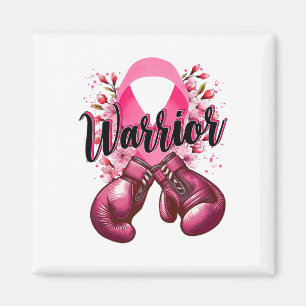 Aimant Gants de boxe de guerrier Pink Ribbon Cancer du se