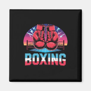 Aimant Gants de boxe vintage des années 90 Boxeur Combatt