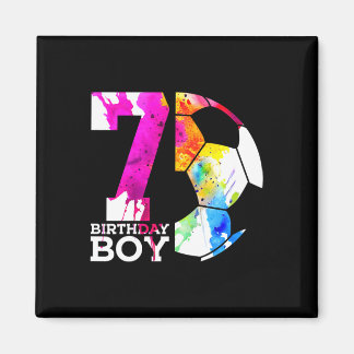 Aimant Garçon 7 Anniversaire Enfant Football 7e Anniversa