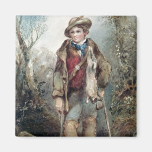 Aimant Garçon avec des lapins