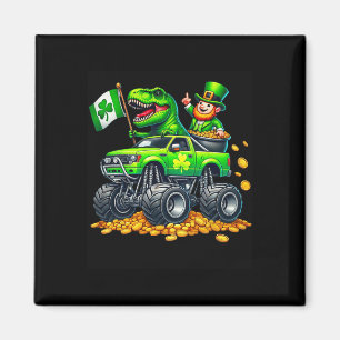 Aimant Garçon camion monstre T-rex Leprechaun St Patricks