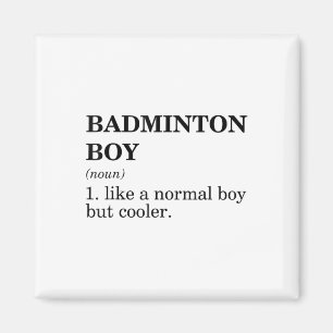 Aimant Garçon de badminton Nom Définition Volant Badminto