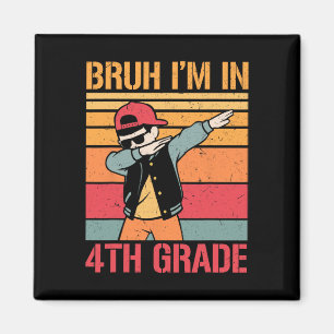 Aimant Garçon de quatrième année qui fait le dab Bruh je