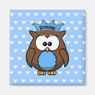 Aimant garçon hibou prince