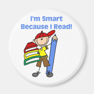 Aimant Garçon Smart puisque j'ai lu des T-shirts et des