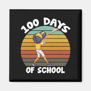 Aimant Garçons 100 jours d'école Baseball 100e jour
