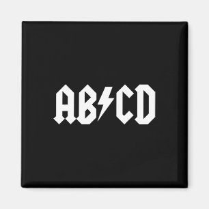 Aimant Garçons Filles Enseignants Abcd Rock Graphique Ret