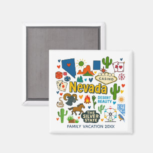 Aimant Garde-mémoire personnalisé de voyage familial au N