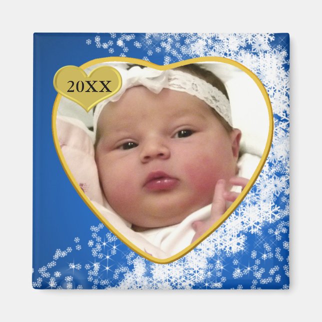 Aimant Garde-photos de bébé Noël (Devant)