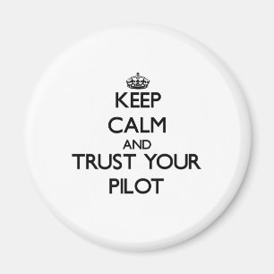 Aimant Gardez le calme et faites confiance à votre pilot