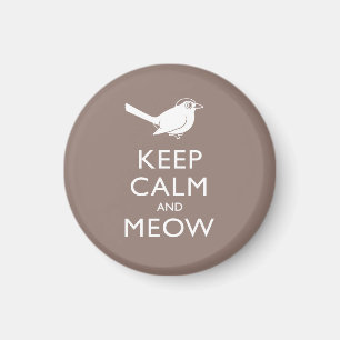 Aimant Gardez le calme et le Meow
